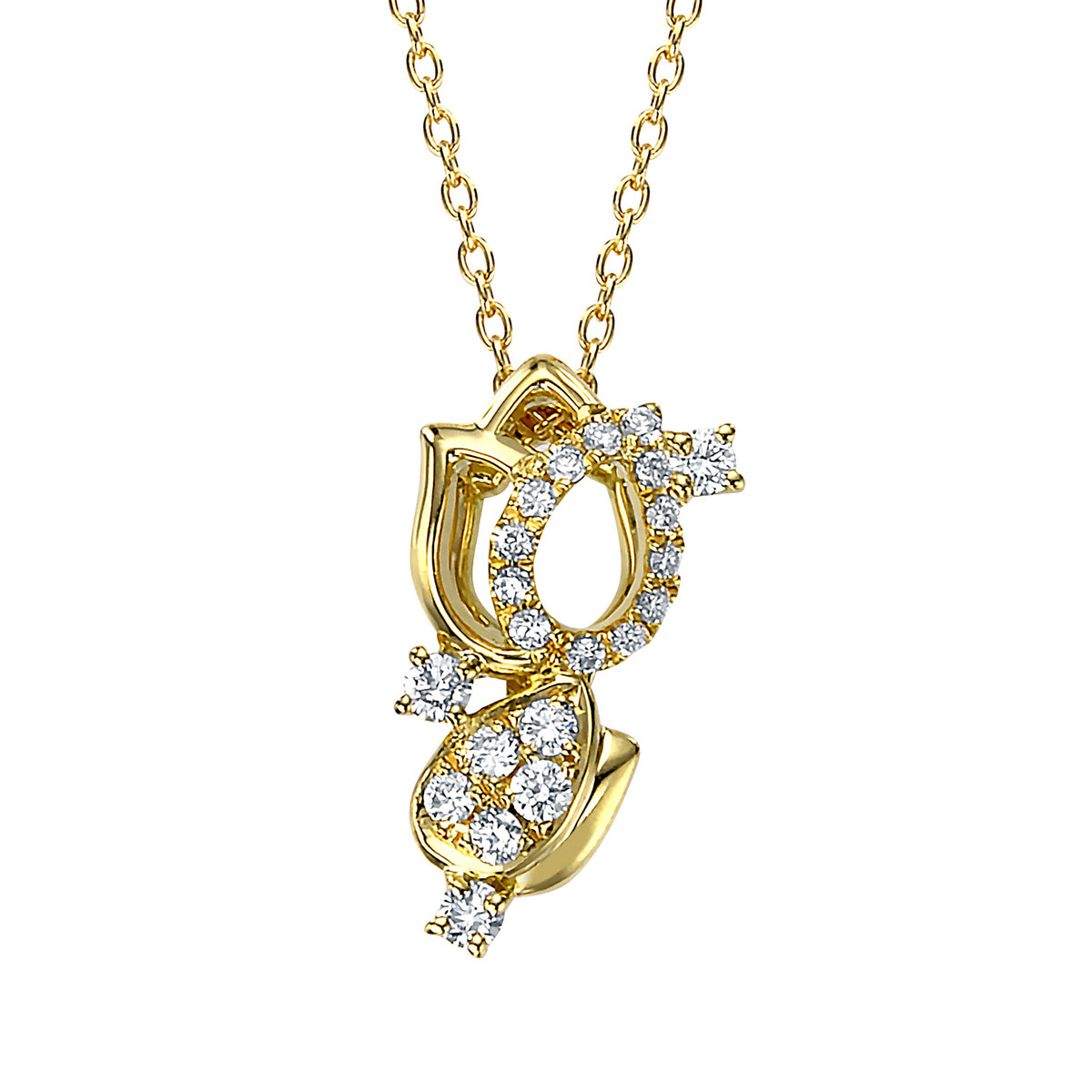 Floriade Yellow Gold Diamond Pendant