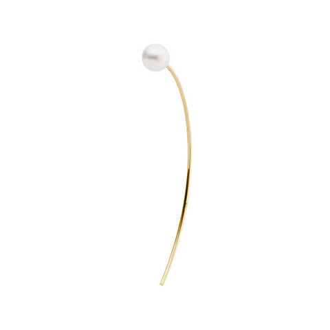 Pearl arrow earrings M size
