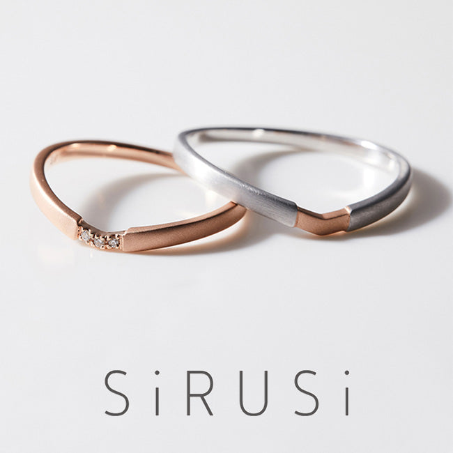 V ARM 3stones K18PG mat & V ARM Pt950 / K18PG hairline