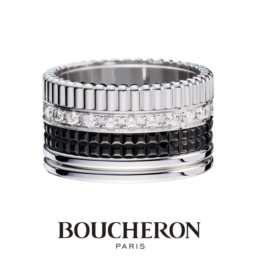 キャトル ブラック ダイヤモンド リング ラージ JRG01782|BOUCHERON キャトル ブラック ダイヤモンド リング ラージ JRG01782|BOUCHERON