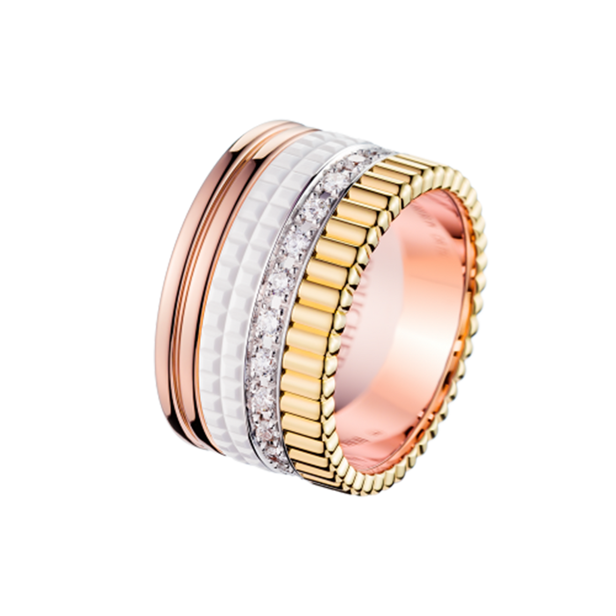 Quatre White Diamond Ring Large