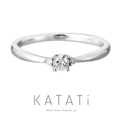 【婚約指輪】 STRAIGHT-4POINTS-2STONES