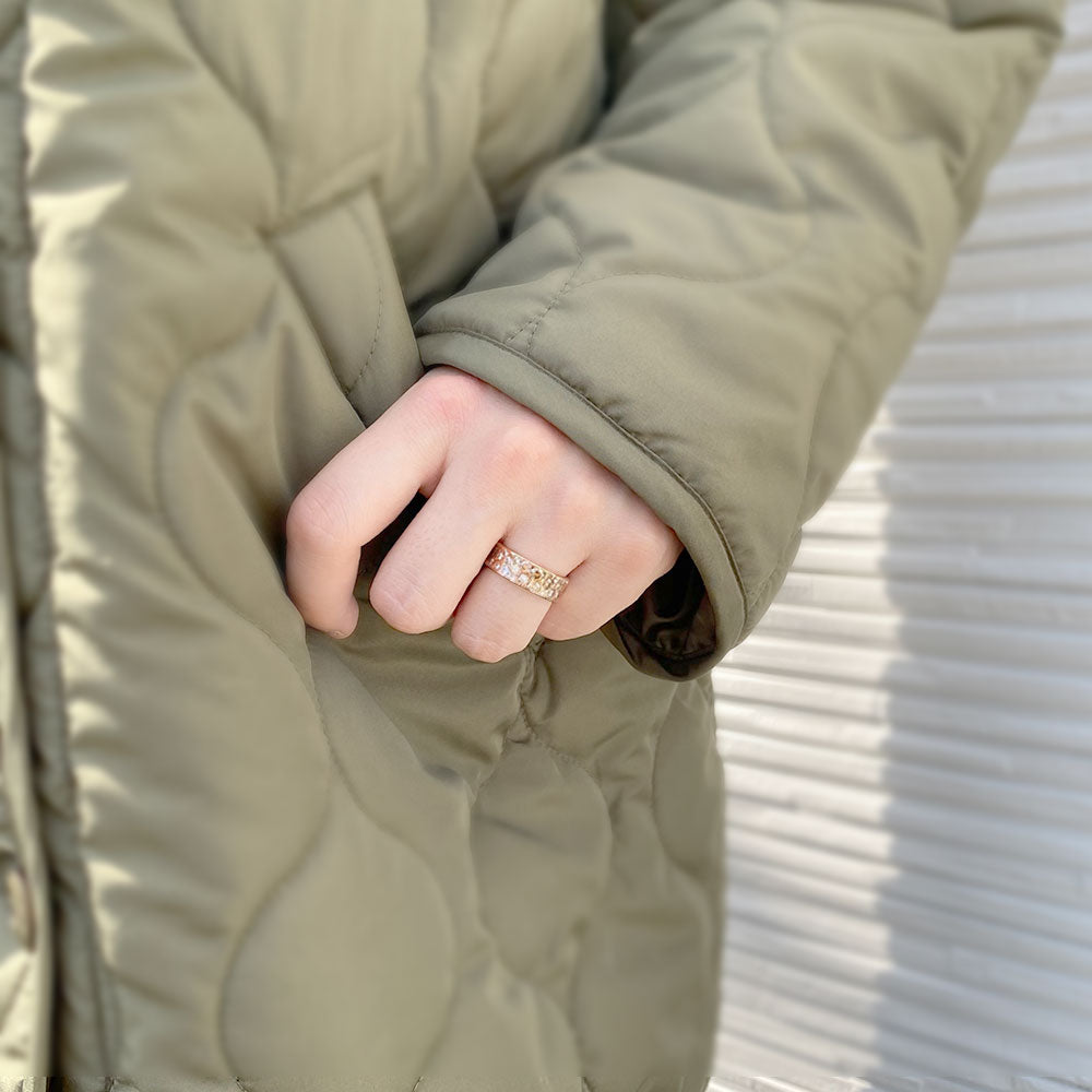 カシケイ バンド リング ハーフエタニティ