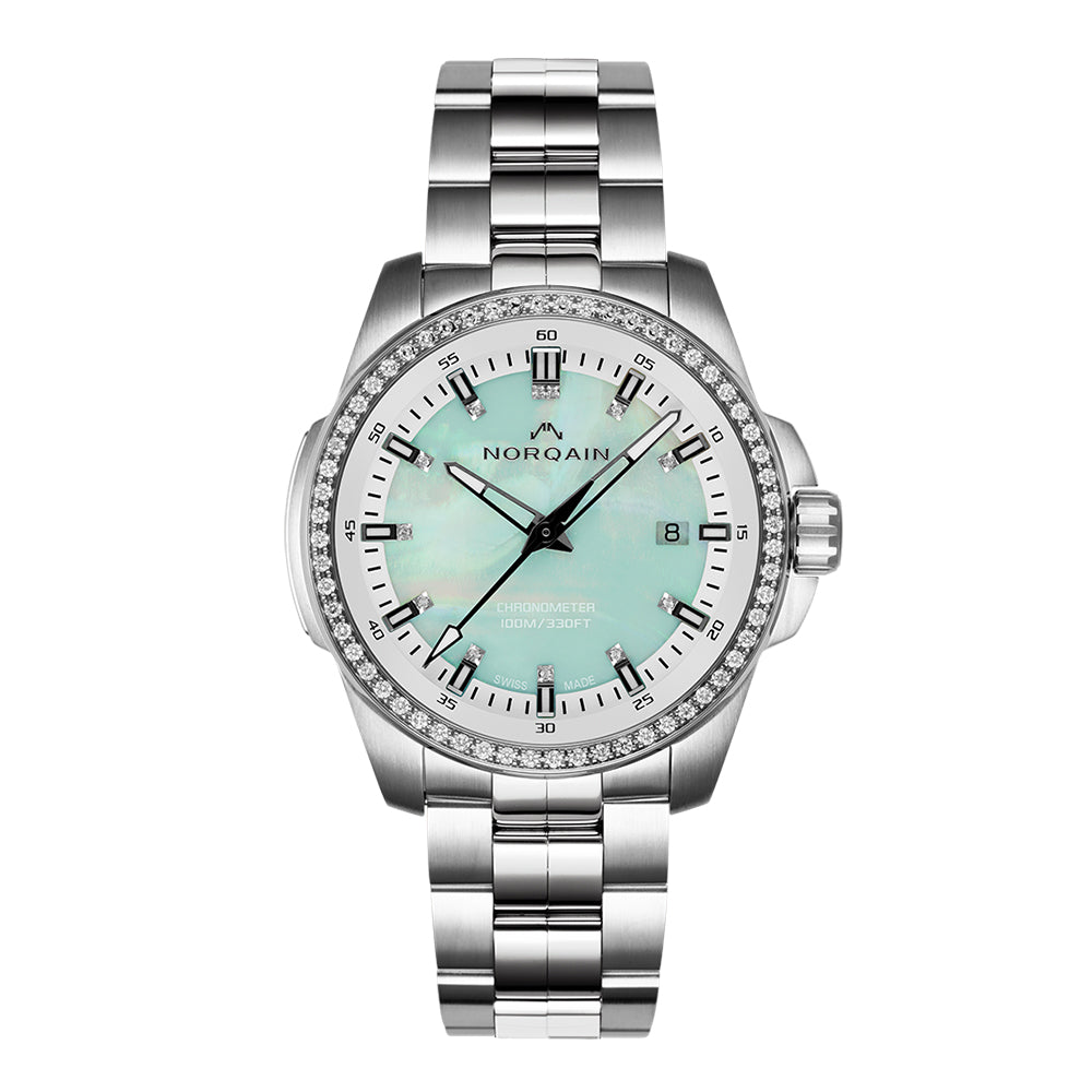 INDEPENDENCE 40MM MINT MOP & DIAMONDS