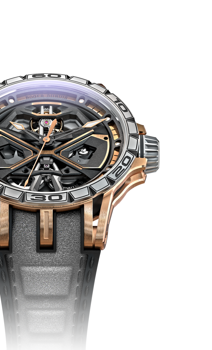 ジュリクーパパ EXCALIBUR SPIDER HURACÁN PINK GOLD 45MM RDDBEX0750｜ロジェ