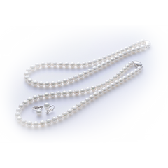 ネックレス / イヤリング2点セット7.5mmUP