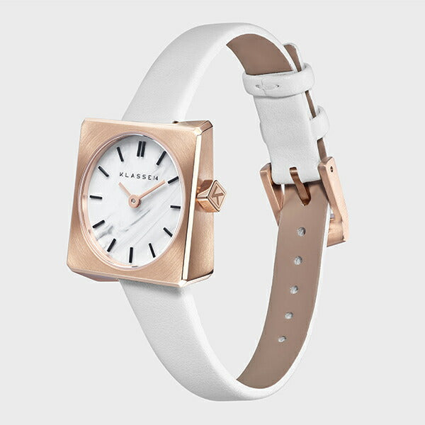 Spin Rose Gold White Marble 25.5mm