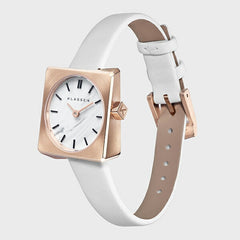 Spin Rose Gold White Marble 25.5mm