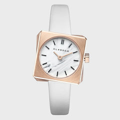 Spin Rose Gold White Marble 25.5mm